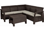 ALLIBERT CORFU RELAX Set zahradní, hnědá/béžová 17202123
