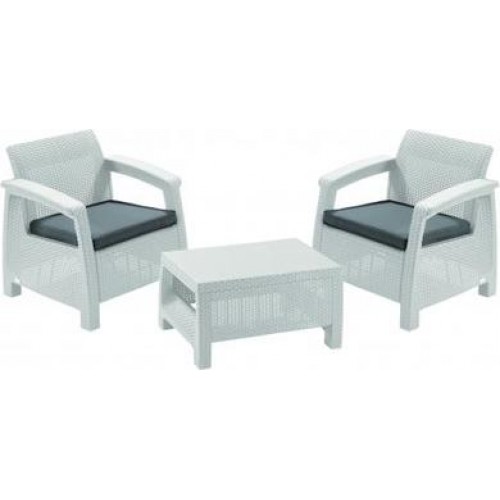 ALLIBERT CORFU WEEKEND zahradní set, bílá/šedá 7197786 ALLIBERT CORFU WEEKEND zahradní set, bílá/šedá 7197786