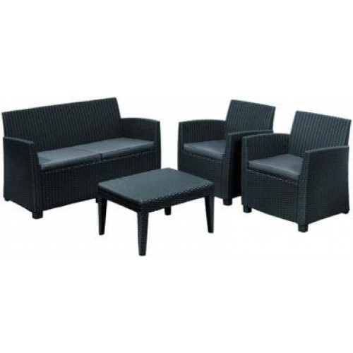 ALLIBERT CORONA Set zahradní, grafit/šedá 17197872