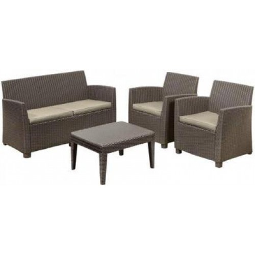 ALLIBERT CORONA Set zahradní, cappuccino/písková 17197872