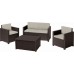 ALLIBERT MONACO Set zahradní s úložným stolem, hnědá/béžová 17200031