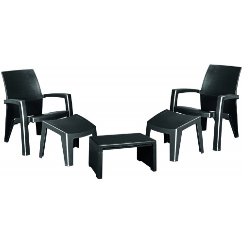 ALLIBERT Zahradní set LAGO MAXI relax antracit 218107 ALLIBERT Zahradní set LAGO MAXI relax antracit 218107
