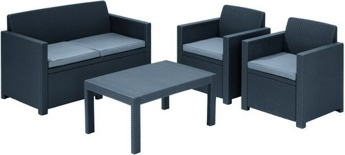 ALLIBERT Zahradní set MERANO antracit+grey 213787
