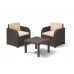 ALLIBERT Balkónový set nábytku MODENA brown+beige, 194579