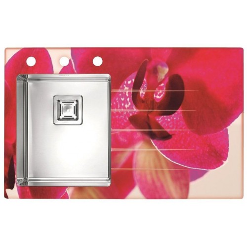 ALVEUS Crystalix 10 kuchyňský dřez, 860 x 540 mm, levý, RAL/grafika 1102854 ALVEUS Crystalix 10 kuchyňský dřez, 860 x 540 mm, levý, RAL/grafika 1102854