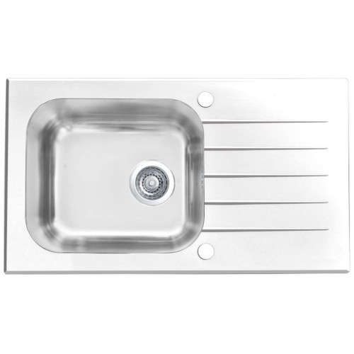ALVEUS ALTONE 20 kuchyňský dřez, 780 x 435 mm, nerez/sklo, bílá 1130527