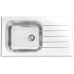 ALVEUS ALTONE 20 kuchyňský dřez, 780 x 435 mm, nerez/sklo, bílá 1130527