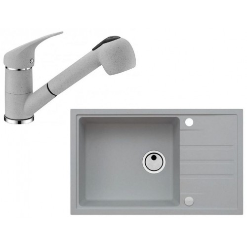 ALVEUS Set INTERMEZZO 130 dřez 780x480 mm + baterie AM 20, beton ALVEUS Set INTERMEZZO 130 dřez 780x480 mm + baterie AM 20, beton