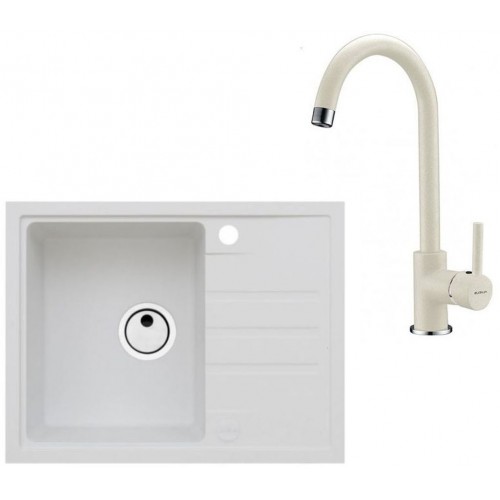 ALVEUS Set INTERMEZZO 30 dřez 620x480 mm + baterie AM 120, bílá