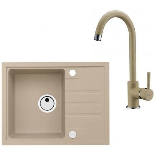 ALVEUS Set INTERMEZZO 30 dřez 620x480 mm + baterie AM 120, béžová