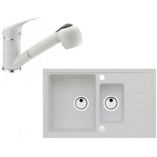 ALVEUS Set INTERMEZZO 70 dřez 780x480 mm + baterie AM 20, bílá ALVEUS Set INTERMEZZO 70 dřez 780x480 mm + baterie AM 20, bílá