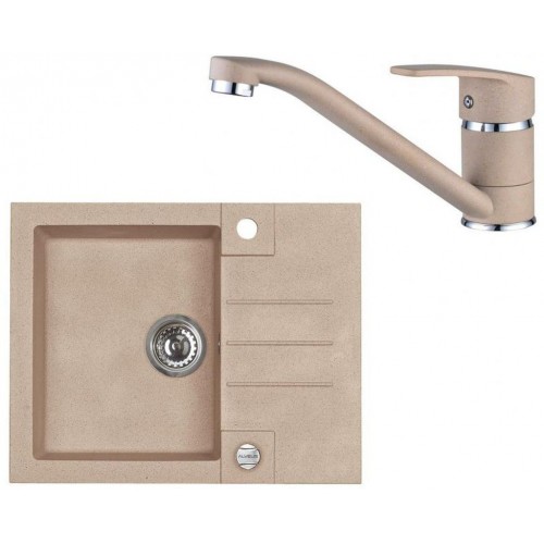 ALVEUS Set ROCK 30 dřez 595x475 mm + baterie NINA, béžová ALVEUS Set ROCK 30 dřez 595x475 mm + baterie NINA, béžová