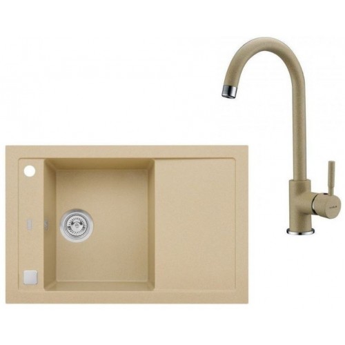 ALVEUS Set FORMIC 30 dřez 760x500 mm + baterie AM 120, béžová