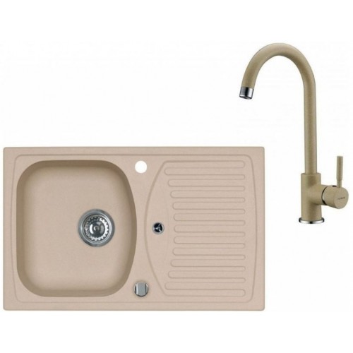 ALVEUS Set RECORD 30 dřez 780x480 mm + baterie AM 120, béžová