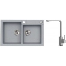 ALVEUS Set ROCK 90 dřez 780x480 mm + baterie AFRA, beton