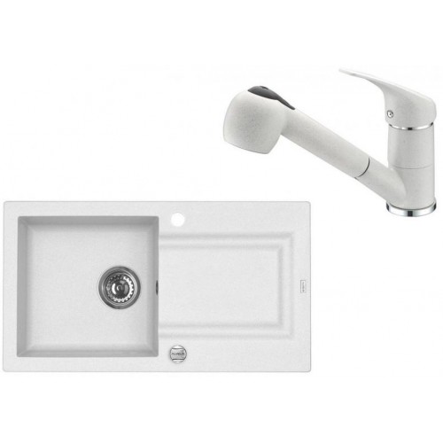 ALVEUS Set FALCON 30 dřez 780x435 mm + baterie AM 20, bílá