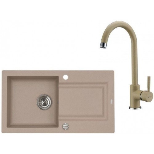 ALVEUS Set FALCON 30 dřez 780x435 mm + baterie AM 120, béžová