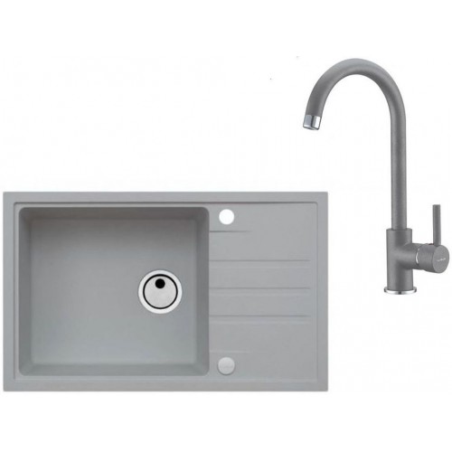 ALVEUS Set INTERMEZZO 130 dřez 780x480 mm + baterie AM 120, beton