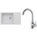 ALVEUS Set INTERMEZZO 130 dřez 780x480 mm + baterie TONIA, bílá + chrom