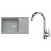 ALVEUS Set INTERMEZZO 130 dřez 780x480 mm + baterie TONIA, beton + chrom