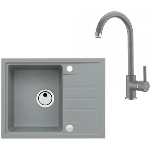 ALVEUS Set INTERMEZZO 30 dřez 620x480 mm + baterie AM 120, beton