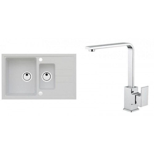 ALVEUS Set INTERMEZZO 70 dřez 780x480 mm + baterie RENO, bílá ALVEUS Set INTERMEZZO 70 dřez 780x480 mm + baterie RENO, bílá