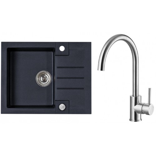 ALVEUS Set ROCK 30 dřez 595x475 mm + baterie ELZA, Twilight 05 + kartáčovaná ocel
