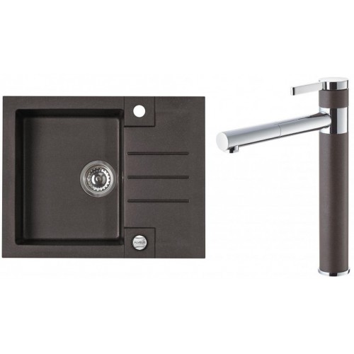 ALVEUS Set ROCK 30 dřez 595x475 mm + baterie ZINA, Chocolate 03 ALVEUS Set ROCK 30 dřez 595x475 mm + baterie ZINA, Chocolate 03