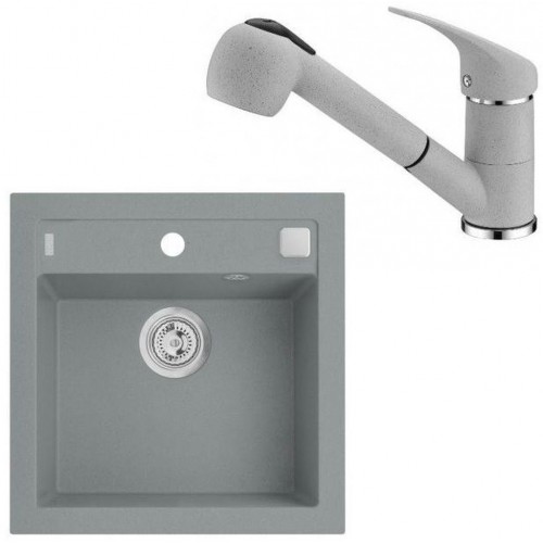 ALVEUS Set FORMIC 20 dřez 520x510 mm + baterie AM 20, beton