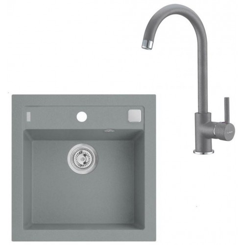 ALVEUS Set FORMIC 20 dřez 520x510 mm + baterie AM 120, beton