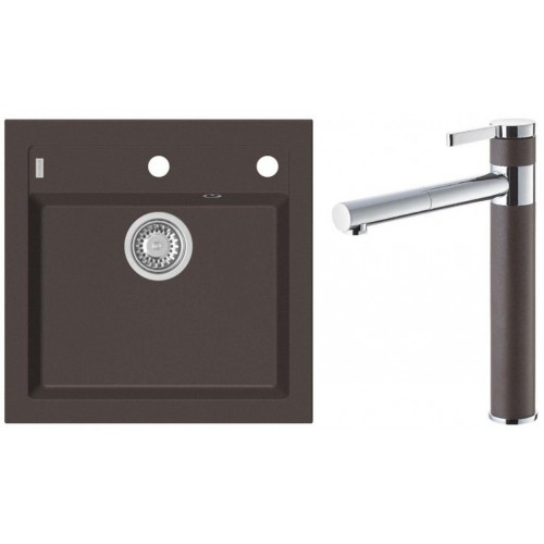 ALVEUS Set FORMIC 20 dřez 520x510 mm + baterie ZINA, Chocolate 03 ALVEUS Set FORMIC 20 dřez 520x510 mm + baterie ZINA, Chocolate 03