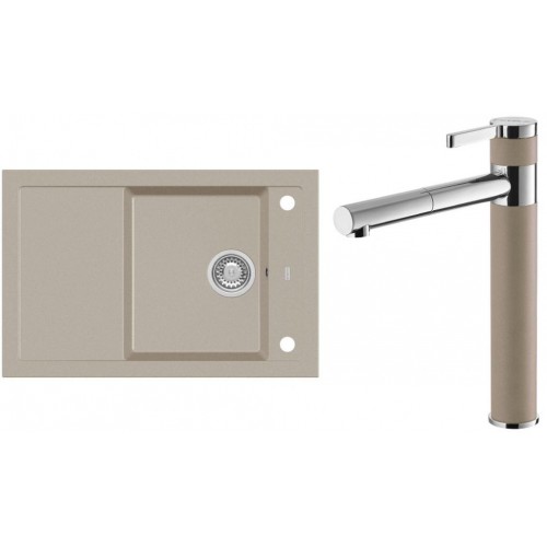 ALVEUS Set FORMIC 30 dřez 760x500 mm + baterie ZINA, Pebble 02