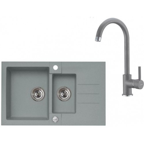 ALVEUS Set ROCK 70 dřez 780x480 mm + baterie AM 120, beton