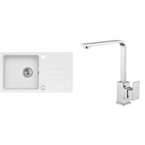 ALVEUS Set GALAPAGOS 30 dřez 770x430 mm + baterie RENO, bílá ALVEUS Set GALAPAGOS 30 dřez 770x430 mm + baterie RENO, bílá