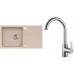 ALVEUS Set GALAPAGOS 30 dřez 770x430 mm + baterie TONIA, béžová + chrom