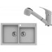 ALVEUS Set ROCK 90 dřez 780x480 mm + baterie AM 20, beton