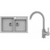 ALVEUS Set ROCK 90 dřez 780x480 mm + baterie TONIA, beton