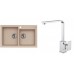 ALVEUS Set ROCK 90 dřez 780x480 mm + baterie RENO, béžová