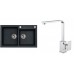 ALVEUS Set ROCK 90 dřez 780x480 mm + baterie RENO, černá