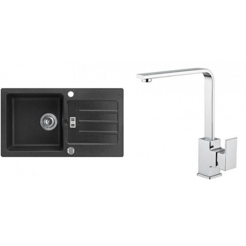 ALVEUS Set VICTORIA 30 dřez 780x435 mm + baterie RENO, černá