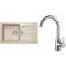 ALVEUS Set VICTORIA 30 dřez 780x435 mm + baterie TONIA, béžová + chrom