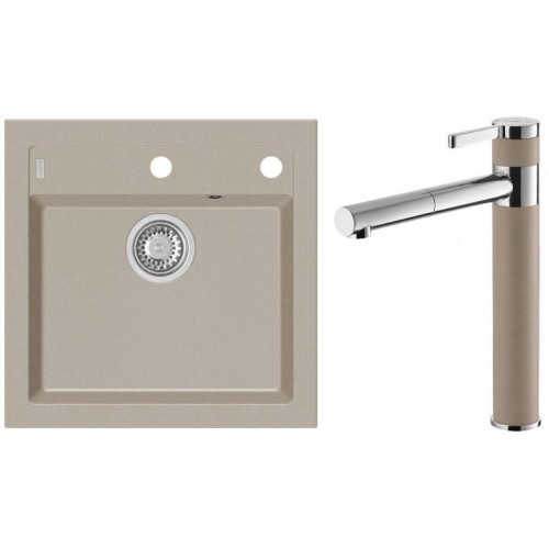 ALVEUS Set FORMIC 20 dřez 520x510 mm + baterie ZINA, Pebble 02 ALVEUS Set FORMIC 20 dřez 520x510 mm + baterie ZINA, Pebble 02