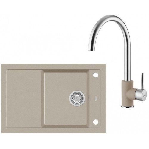 ALVEUS Set FORMIC 30 dřez 760x500 mm + baterie ELZA, Pebble 02 ALVEUS Set FORMIC 30 dřez 760x500 mm + baterie ELZA, Pebble 02