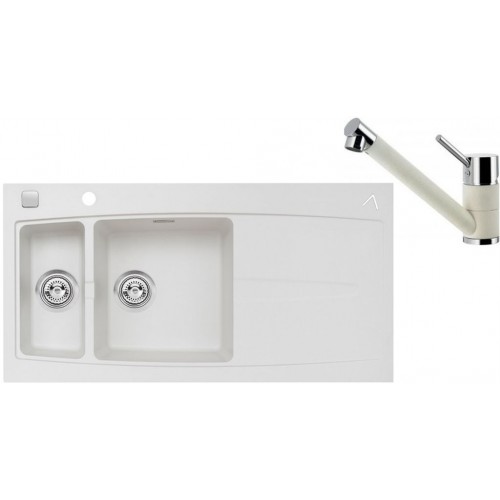 ALVEUS set dřez Apelles pearl + baterie AM 110-R pearl