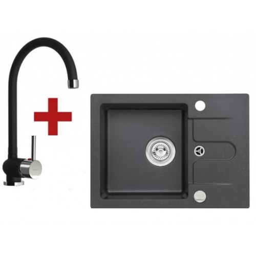 ALVEUS set dřez granitový Cortina 10 černý + baterie AM80 černá ALVEUS set dřez granitový Cortina 10 černý + baterie AM80 černá