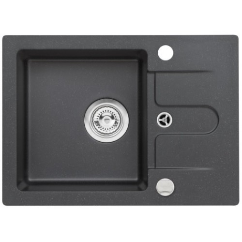 ALVEUS CORTINA 10 kuchyňský dřez granitový, 580 x 420 mm, POP-UP, černá