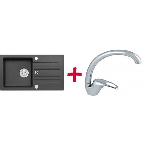 ALVEUS set dřez granitový Cortina 140 černý + baterie Diana SAT ALVEUS set dřez granitový Cortina 140 černý + baterie Diana SAT