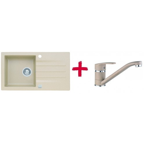 ALVEUS set dřez granitový Cortina 70 béžový + baterie Milena béžová ALVEUS set dřez granitový Cortina 70 béžový + baterie Milena béžová