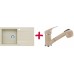 ALVEUS set dřez granitový Cortina 70 béžový + baterie Bora Bora béžová