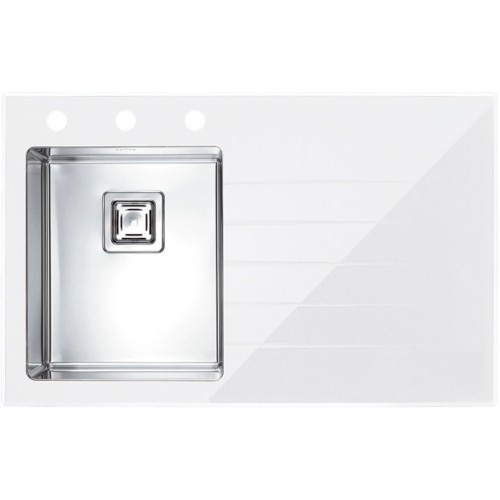 ALVEUS CRYSTALIX 10 kuchyňský dřez, bílá/satin, 860 x 540 mm, levý 1099634